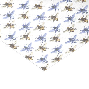 Blauw en Goud Honingbijen Tissue Paper Tissuepapier