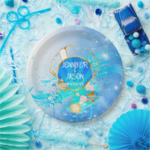 Blauw en goud in het kader van het Bord "Zee Thema (Feest)