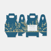 Blauw en Goud Kader Modern Bedankdoosjes (Uitgevouwen)