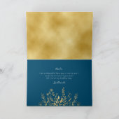 Blauw en Goud Kader Modern Kaart (Binnen)