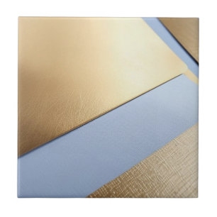 Blauw en goud keramische Tegel Tegeltje