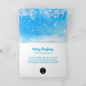 Blauw en Goud Kerst Elegantie Feestdagen Kaart (Binnen)