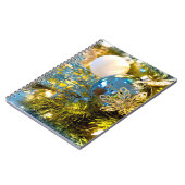 Blauw en goud kerstmagie notitieboek (Linkerzijde)