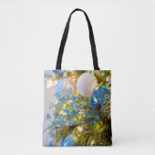 Blauw en goud kerstmagie tote bag (Voorkant)