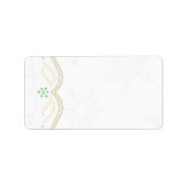 Blauw en Goud Kerstmis Adreslabel Etiket (Voorkant)