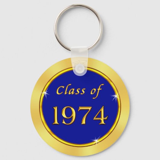 Blauw en goud, klasse 1971, feestvieren van de reü sleutelhanger (Achterkant)