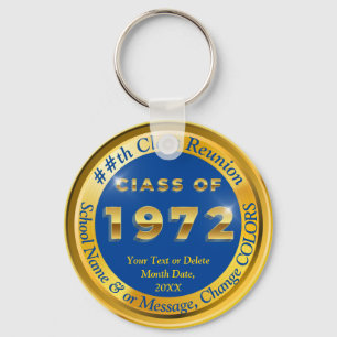 Blauw en goud, Klasse 1972, Klasse Reunion Favors Sleutelhanger