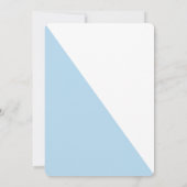 Blauw en goud kleurenblok | afstudeerfeest kaart (Achterkant)