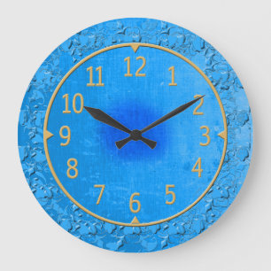 Blauw en Goud  Klok