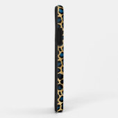Blauw en Goud Leapard print Case-Mate iPhone Case (Achterkant/rechts)