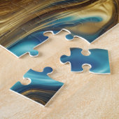 Blauw en goud - legpuzzel (Zijkant)