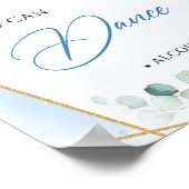 Blauw en goud lijst Vertrouw me dat je kunt dansen Poster (Hoek)