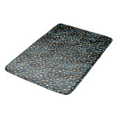 Blauw en Goud Luipaard Serie Ontwerp 1 Badmat (Gekanteld)