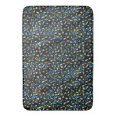 Blauw en Goud Luipaard Serie Ontwerp 1 Badmat (Voorkant Verticaal)