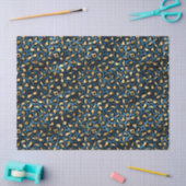 Blauw en Goud Luipaard Serie Ontwerp 1 Tissue Papi Tissuepapier (Craft)