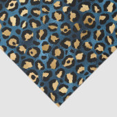 Blauw en Goud Luipaard Serie Ontwerp 1 Tissue Papi Tissuepapier (Detail)