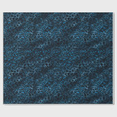 Blauw en Goud Luipaard Serie Ontwerp 3 Cadeaupapier (Vlak)