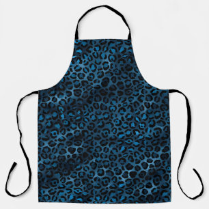 Blauw en Goud Luipaard Serie Ontwerp 3 Schort