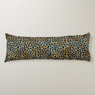 Blauw en Goud Luipaard Serie Ontwerp 4 Lichaamskussen