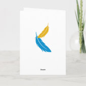 Blauw en Goud Macaw Wenskaart Kaart (Achterkant)