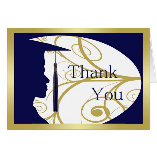 Blauw en Goud Man Silhouet (Voorkant Horizontaal)