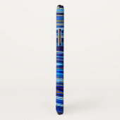 Blauw en Goud Marmer Agaten Monogram Case-Mate iPhone Case (Achterkant / rechts)