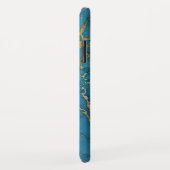 Blauw en Goud Marmer Elegante Moderne Print Case-Mate iPhone Case (Achterkant/rechts)