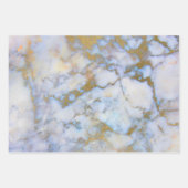 Blauw en goud marmer inpakpapier vel (Voorkant)