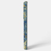 Blauw en goud marmer samsung galaxy hoesje (Achterkant horizontaal)