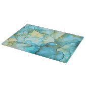 Blauw En Goud Marmer Snijplank (Hoek)
