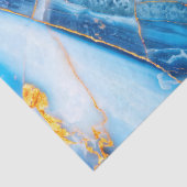 Blauw en goud marmer tissuepapier (Detail)