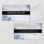 Blauw en goud marmeren achtergrond visitekaartje (Voorkant / Achterkant)