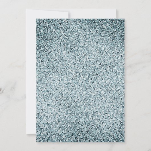 Blauw en goud Marmeren inkt Valima Uitnodiging (Achterkant)