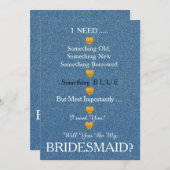 Blauw en goud met hart kaart (Voorkant / Achterkant)