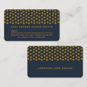 Blauw en goud met polkadot, luiers raffenlootje informatiekaartje (Voorkant / Achterkant)