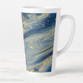 Blauw en goud metalen Latte mok (Rechts)