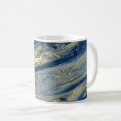 Blauw en goud metalen mok (Voorkant rechts)