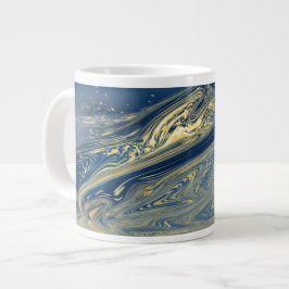 Blauw en goud metalen Speciale Mok
