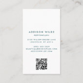 Blauw en Goud Moderne Kunst Vloeibare Inkt Zaken Kortingskaartje (Achterkant)