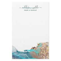 Blauw en goud moderne kunst vloeibare waterverfink