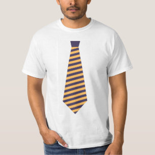 Blauw en goud nepdasje t-shirt