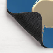 Blauw en goud olifant monogram muismat (Hoek)