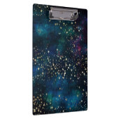 Blauw en Goud Onder de Sterren Nachthemel Klembord (Rechts)