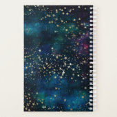 Blauw en Goud Onder de Sterren Nachthemel Planner (Achterkant)