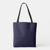 Blauw en goud op maat tote bag (Achterkant)