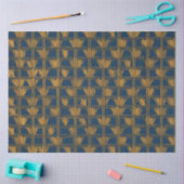 Blauw en Goud Patroon Decoupage Tissuepapier (Craft)
