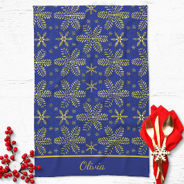 Blauw en Goud Persoonlijk Theedoek
