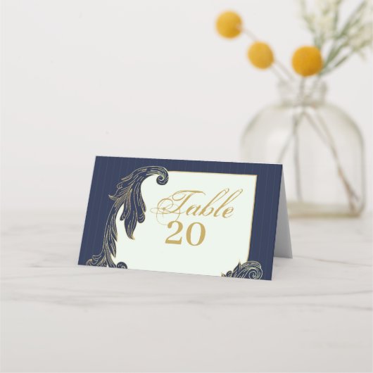 Blauw en goud plaatskaartje (Achterkant)