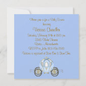 Blauw en Goud Prins Baby Douche Uitnodigingen (Achterkant)