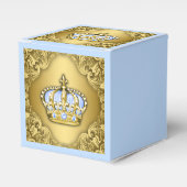Blauw en Goud Prins Bedankdoosjes (Voorkant Zijde)